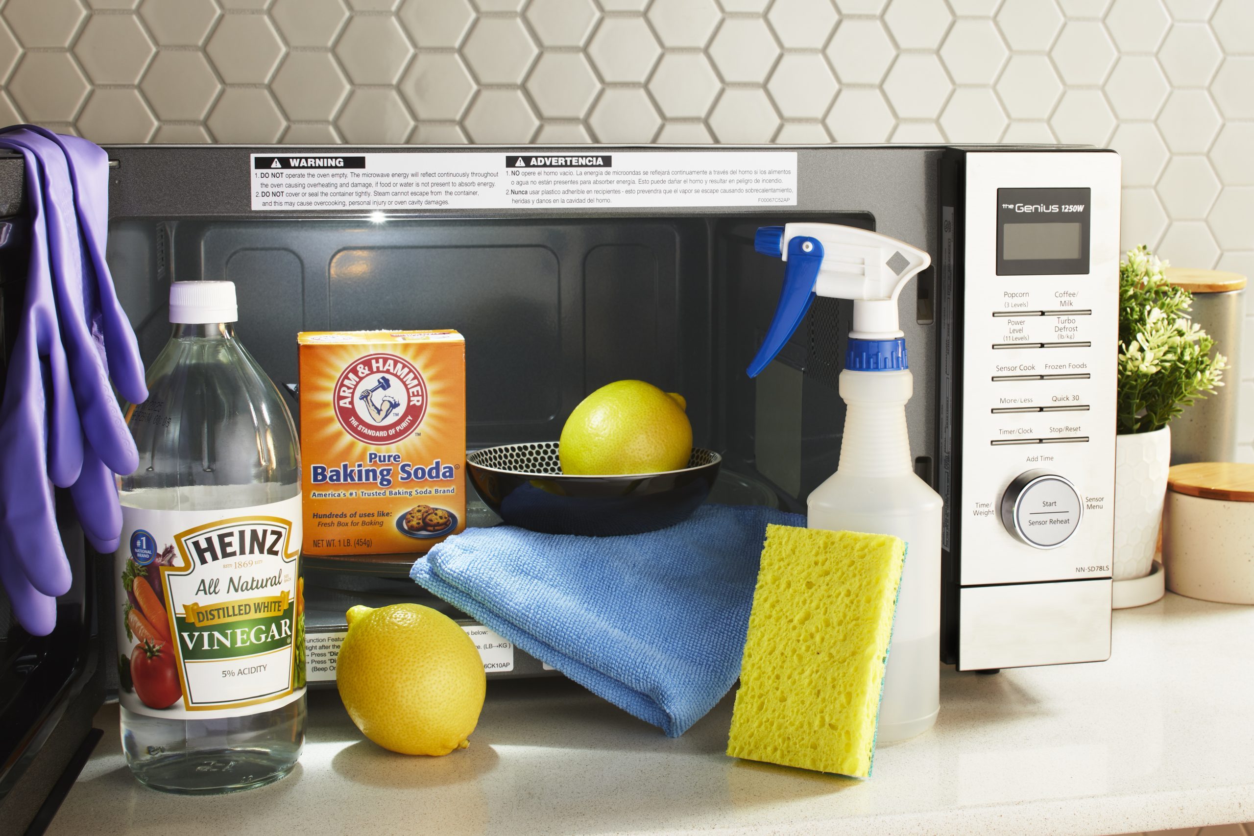Safe food handling during proper cleaning of microwave ovens
