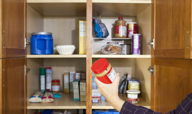 Safe food handling during proper cleaning of pantry shelves